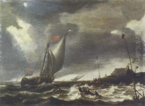 Tempete Oil Painting by Ludolf Backhuysen the Elder