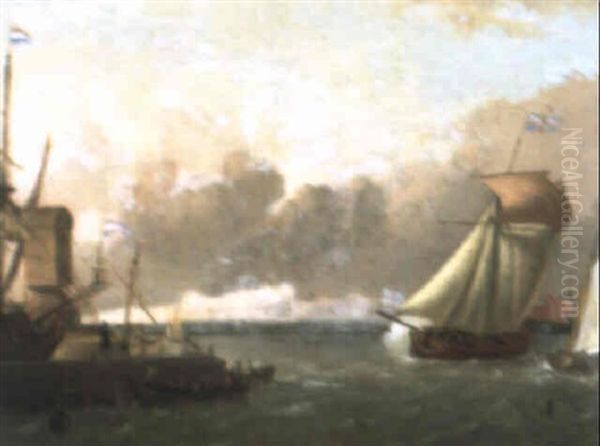 Marine Oil Painting by Ludolf Backhuysen the Elder