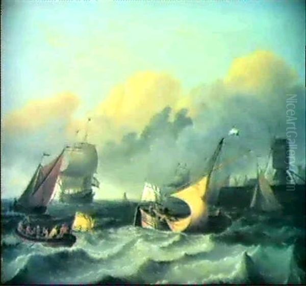 Marine Oil Painting by Ludolf Backhuysen the Elder