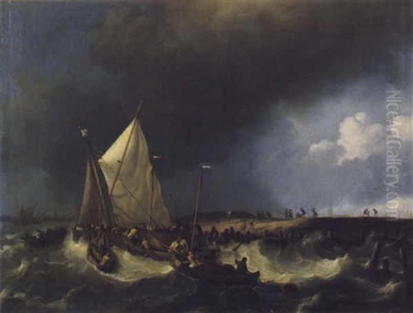 Marine Oil Painting by Ludolf Backhuysen the Elder