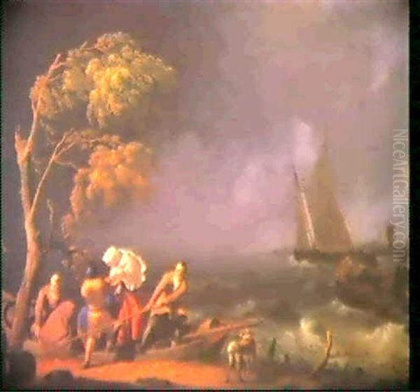 Les Rescapes De La Tempete Oil Painting by Ludolf Backhuysen the Elder