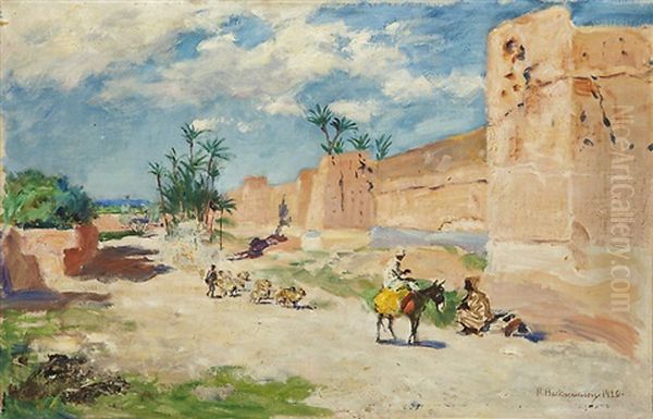 City Wall In Marrakech by Hugo Backmansson