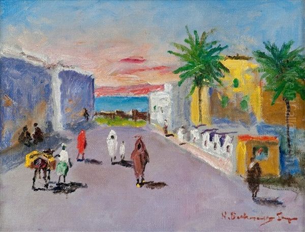 Motif From Tangier Oil Painting by Hugo Backmansson