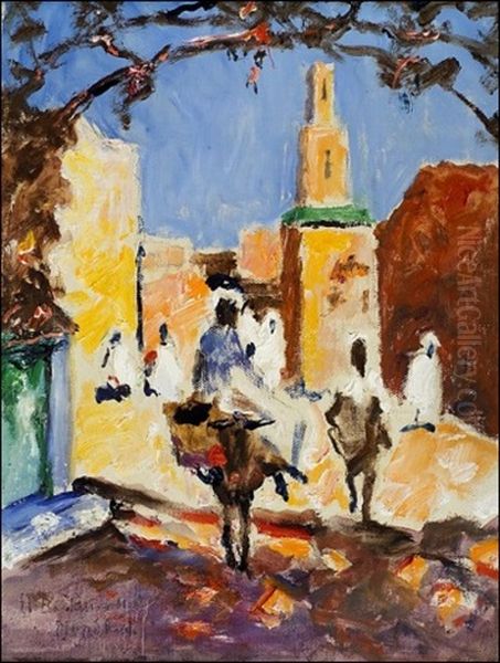 Nakyma Marrakeshista Oil Painting by Hugo Backmansson