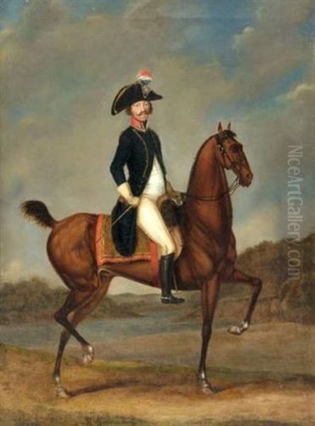 Portrait Equestre Oil Painting by Louis Albert Guillain Bacler d'Albe