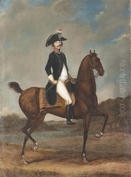 Portrat Eines Edelmannes Zu Pferd Oil Painting by Louis Albert Guillain Bacler d'Albe