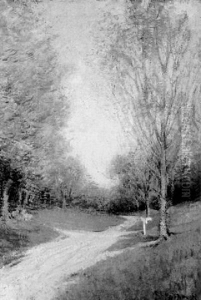 Country Lane In Summer Oil Painting by Charles Roswell Bacon