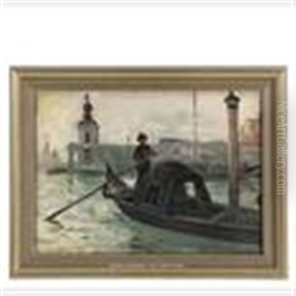 Sketch Of Gondola Oil Painting by Henry Bacon