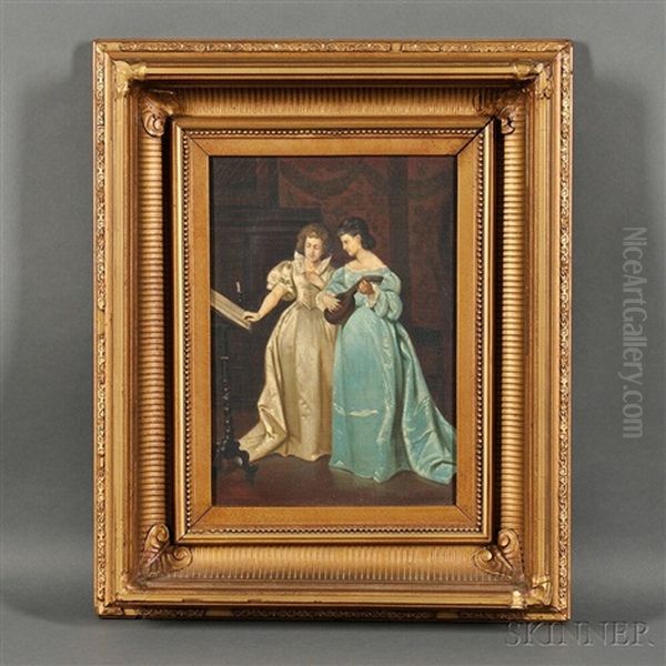 Two Elegant Ladies Oil Painting by Henry Bacon