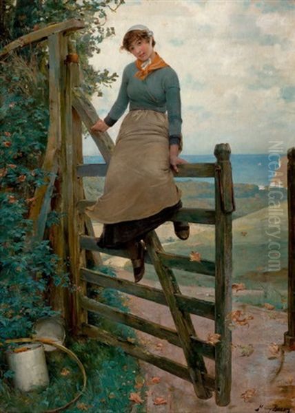 Gate To The Sea Oil Painting by Henry Bacon