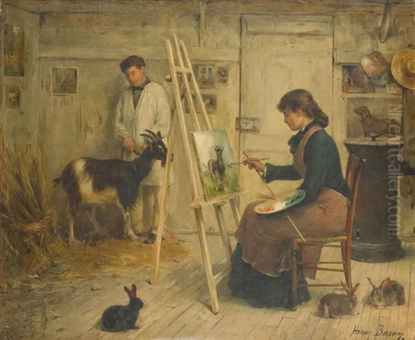 L'artiste Peintre Oil Painting by Henry Bacon