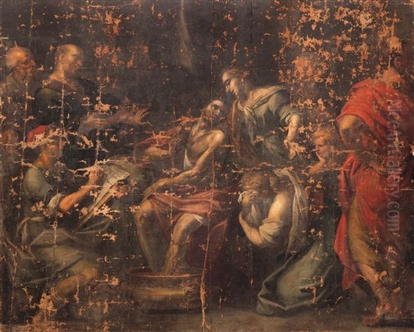 Morte Di Seneca Oil Painting by Giovanni Raffaele Badaracco