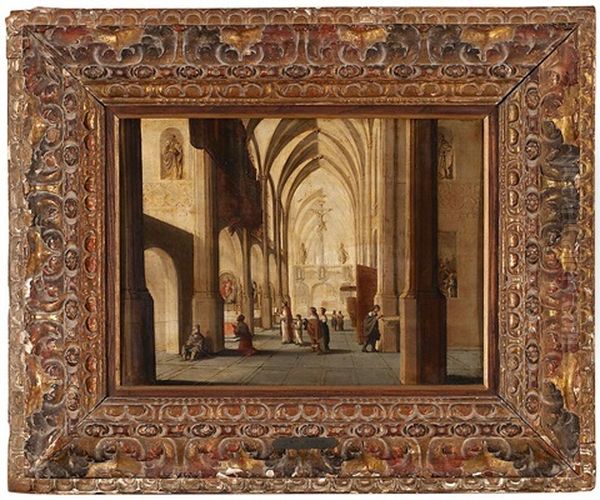 Interior De Una Iglesia Oil Painting by Hans Jurriaensz van Baden