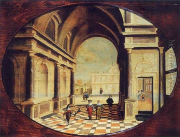 Caprice Architectural Oil Painting by Hans Jurriaensz van Baden