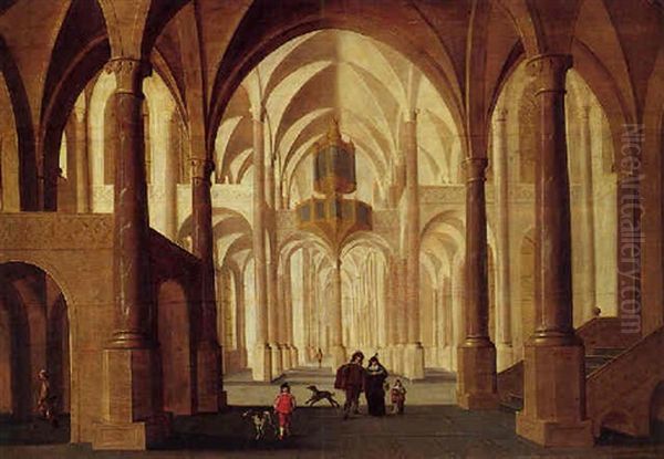 Een Kerkinterieur Oil Painting by Hans Jurriaensz van Baden