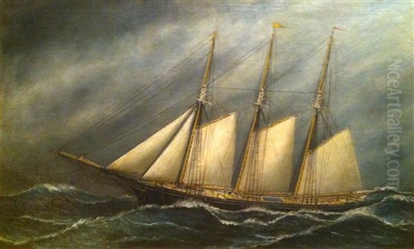 Approaching Storm Oil Painting by Solon Francis Montecello Badger