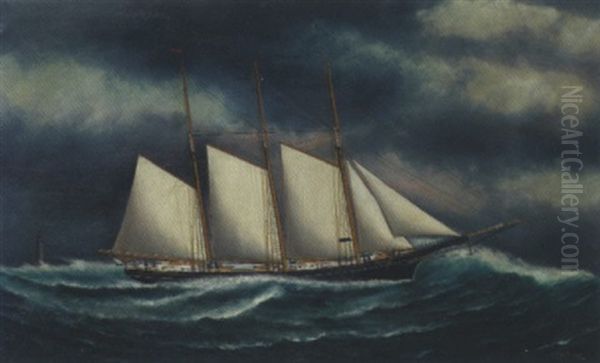 American Three-masted Schooner 