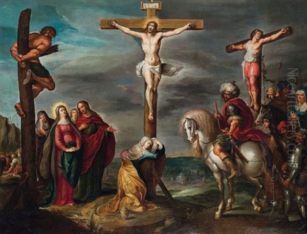 La Crucifixion Oil Painting by Cornelis de Baellieur the Elder