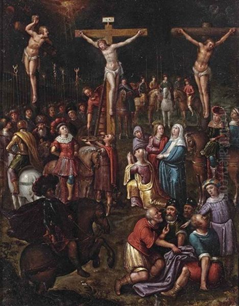 The Crucifixion Oil Painting by Cornelis de Baellieur the Elder