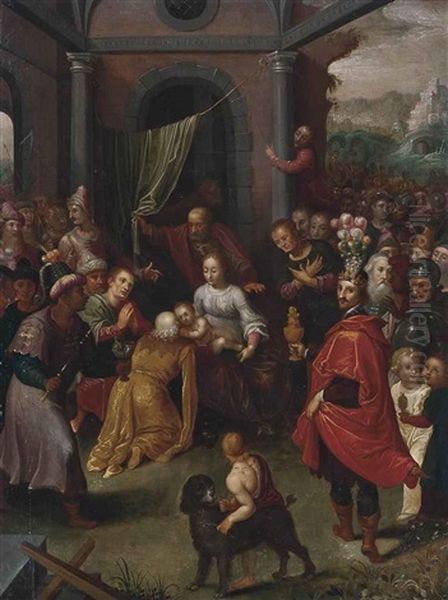 The Adoration Of The Magi Oil Painting by Cornelis de Baellieur the Elder