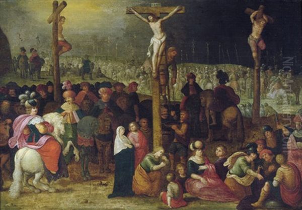 Die Kreuzigung Christi Oil Painting by Cornelis de Baellieur the Elder