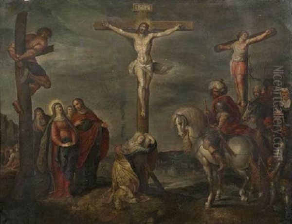 Le Calvaire Oil Painting by Cornelis de Baellieur the Elder