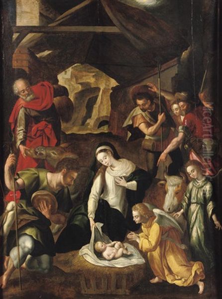 The Adoration Of The Shepherds by Cornelis de Baellieur the Elder