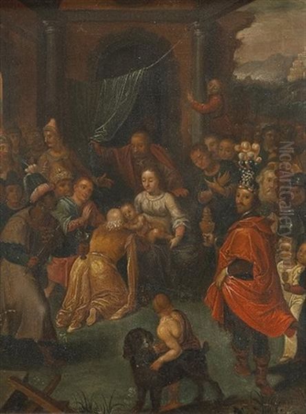 The Adoration Of The Magi Oil Painting by Cornelis de Baellieur the Elder