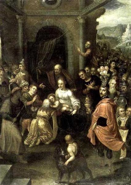 L'adoration Des Mages Oil Painting by Cornelis de Baellieur the Elder