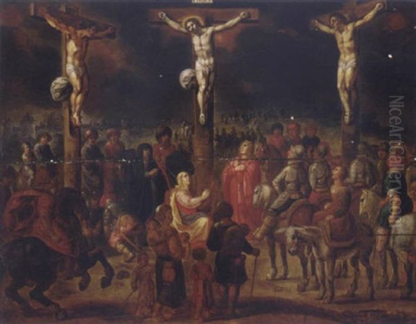 The Crucifixion Oil Painting by Cornelis de Baellieur the Elder