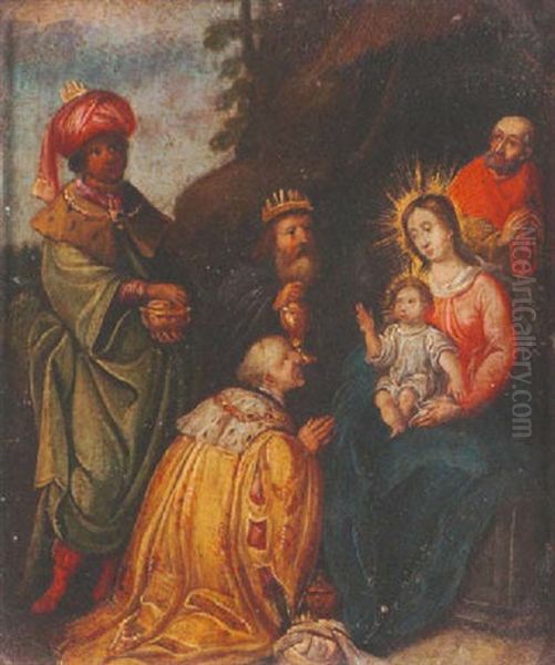 The Adoration Of The Magi Oil Painting by Cornelis de Baellieur the Elder