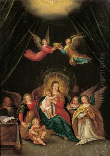 The Coronation Of The Virgin Oil Painting by Cornelis de Baellieur the Elder