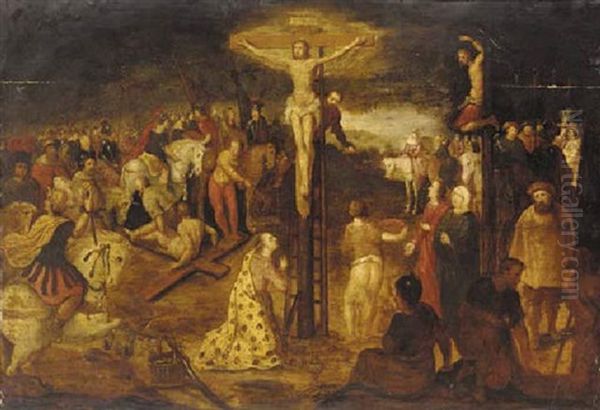 The Crucifixion Oil Painting by Cornelis de Baellieur the Elder