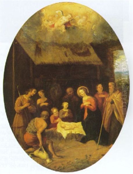 The Adoration Of The Shepherds by Cornelis de Baellieur the Elder