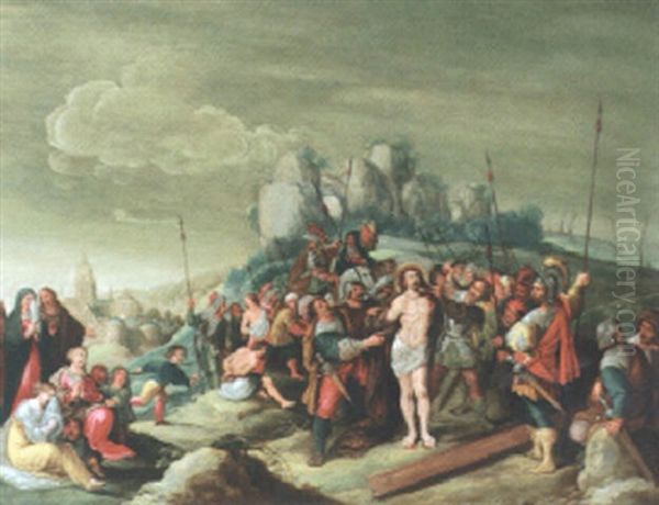 Christ On The Road To Cavalry Oil Painting by Cornelis de Baellieur the Elder