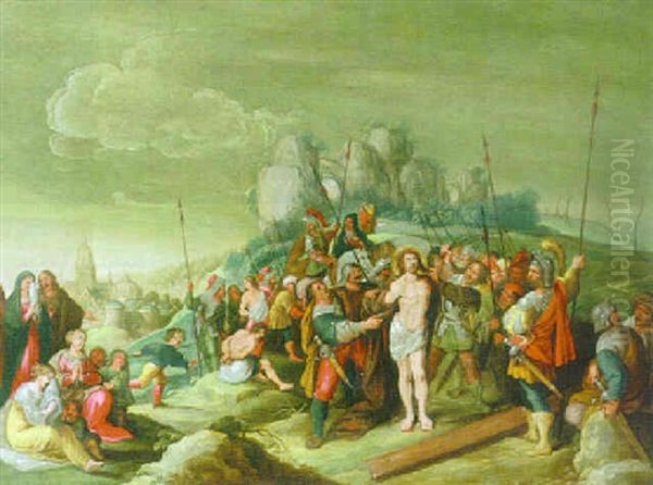 Christ On The Road To Calvary Oil Painting by Cornelis de Baellieur the Elder