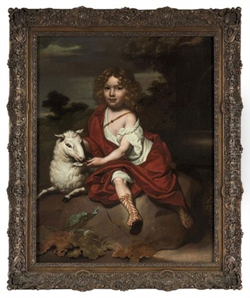 Portrait Of A Boy As Saint John The Baptist Oil Painting by Jan de Baen