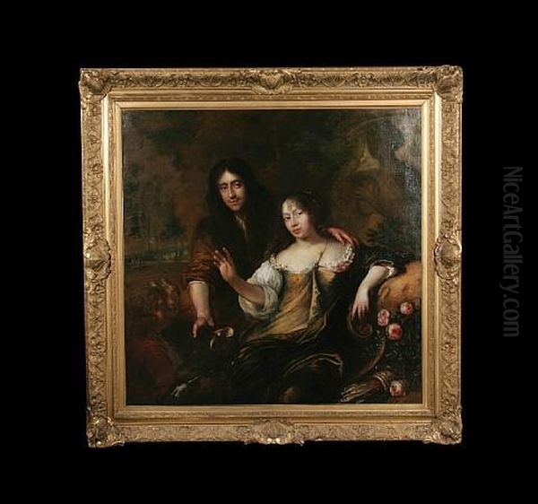 Portrait Of A Couple As Atalanta And Meleager Oil Painting by Jan de Baen