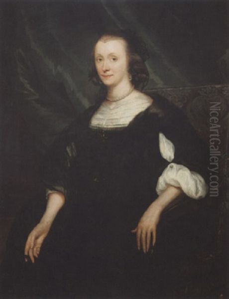 Portrait Of Lydewina Teding Van Berkhout Oil Painting by Jan de Baen