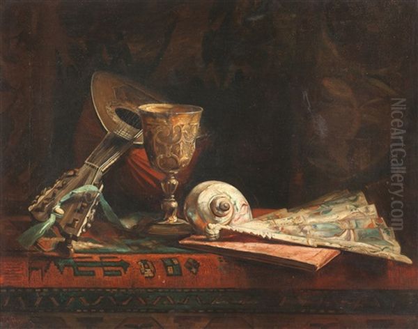 Stillleben Mit Nautilus Oil Painting by Christian-Maximilian Baer