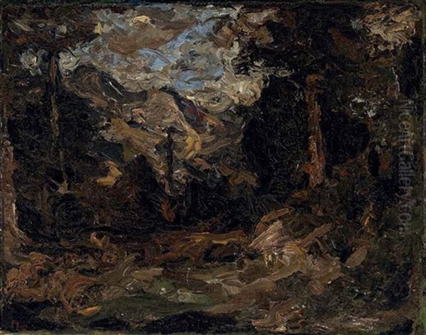 Weite Baumlandschaft Oil Painting by Fritz Baer