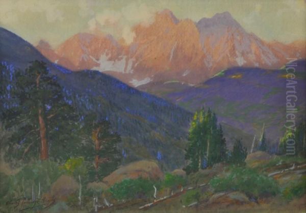 Mountain Landscape Oil Painting by Charles Partridge Adams