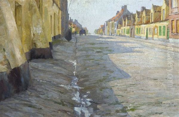 La Grand' Rue, Le Matin, Nieuport by Albert Baertsoen