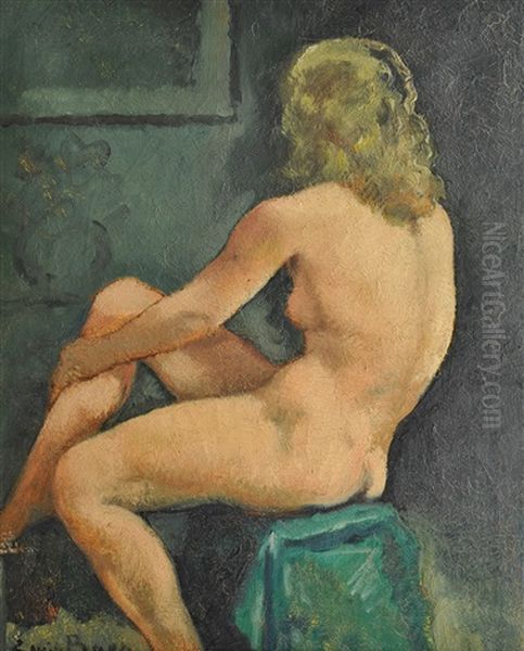 Apres Le Bain Oil Painting by Emile Baes