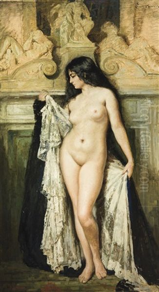 Nu Feminin Debout Oil Painting by Emile Baes