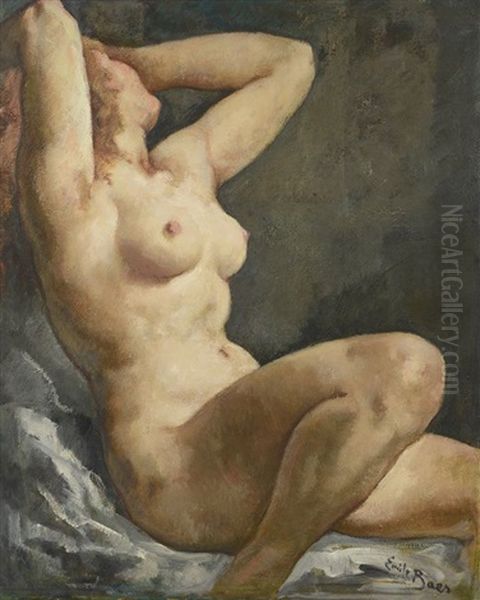 Le Grand Nu Blond Oil Painting by Emile Baes