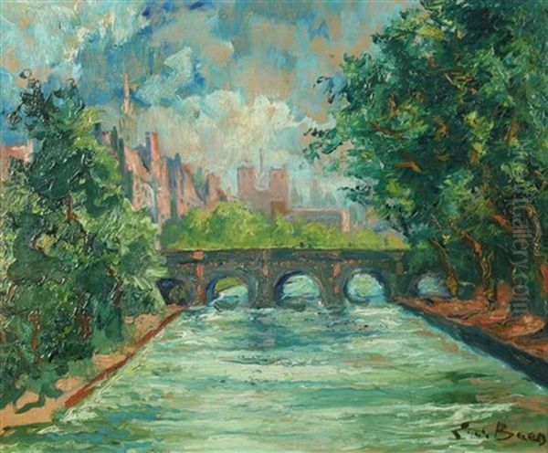 On The Seine Oil Painting by Emile Baes