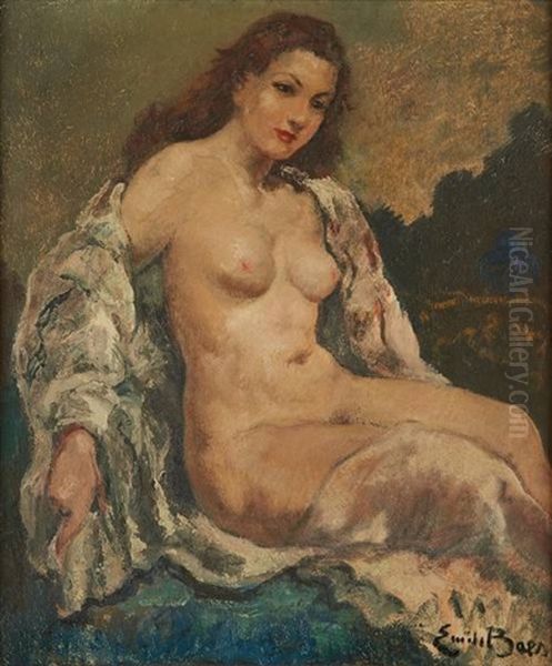 Jeune Femme Nue Oil Painting by Emile Baes