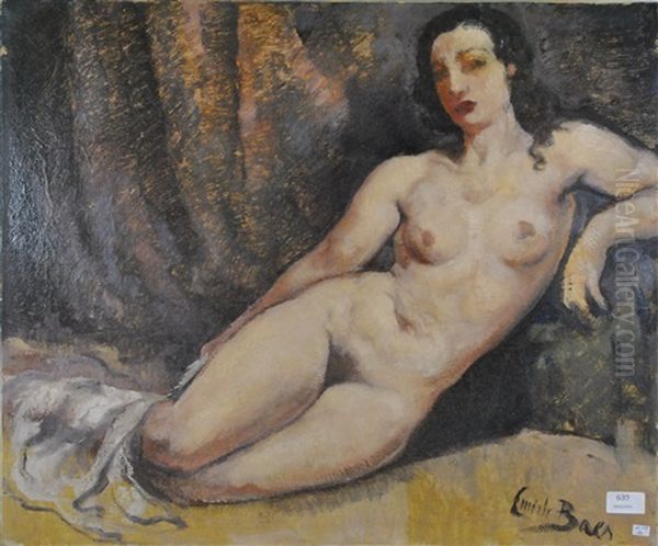 Femme Nue Allongee Oil Painting by Emile Baes