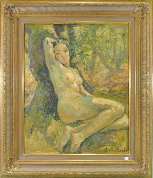 Femme Nue Oil Painting by Emile Baes